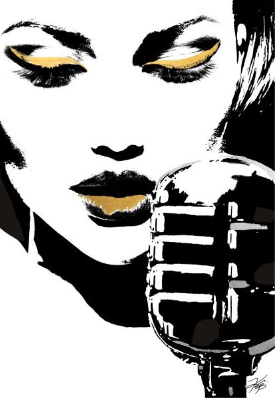 Glam Rock I Painting by Kelli Ellis, Gilded Gold and Silver, 35" H x 24" W