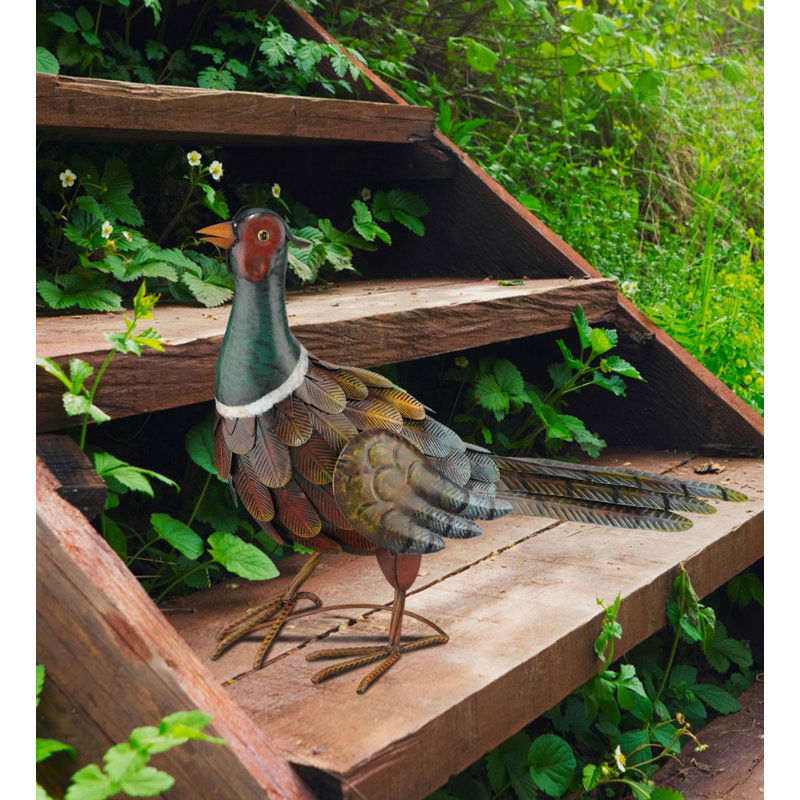 Statue de jardin fait à la main en métal, H 22,5 po x l 6,25 po x P 15,25 po