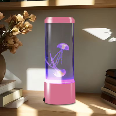 Lampe décorative méduse, lumière DEL méduse, 7 lumières changeantes de couleur, acrylique blanc, style contemporain moderne, alimenté par USB, plateau de table, utilisation intérieure