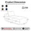 Chaise modulaire sans accoudoirs avec repose-pieds, siège profond avec ressorts ensachés, aucun assemblage requis, canapé modulaire à compression pour salon, vert-131507166