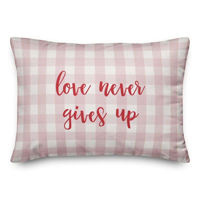  Coussin Love Love Gives Up, Rouge / rose