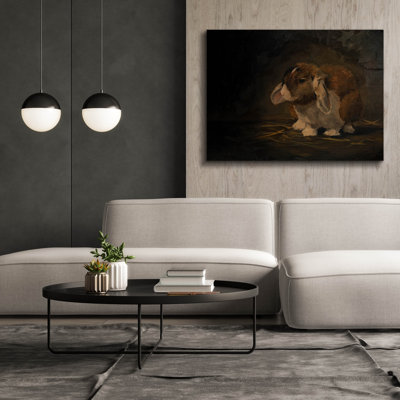  «Resting Bunny Rabbit 2» par Marian Parsons, art mural sur toile, 54 po x 40 po