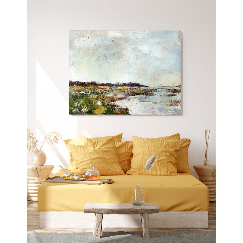 Abstract Marsh - Artist Enhanced Canvas Print, 20" H x 24" W x 1" D, Wrapped Canvas