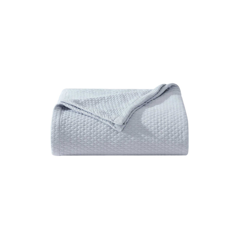 Vera Wang Matelesse Cotton White King Blanket, White, King