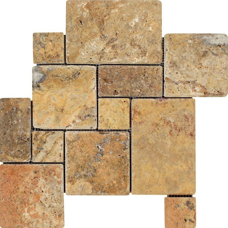 Carrelage mosaïque en travertin Versailles