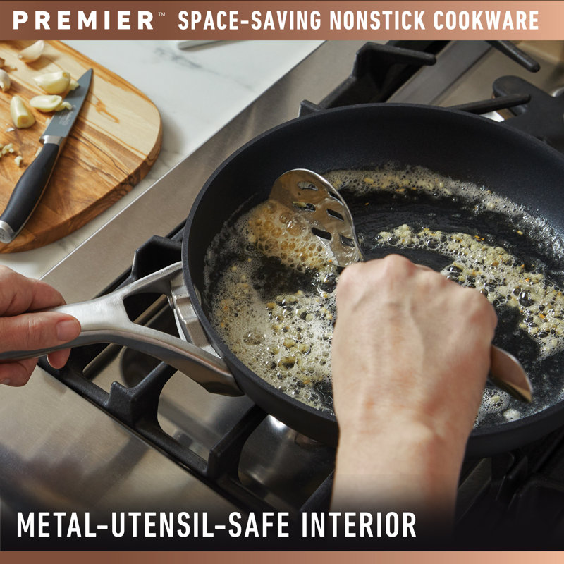 Calphalon Premier Space-Saving Hard-Anodized Nonstick 5-Quart Saute Pan With Lid