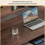 Bureau rectangulaire moderne en bois massif brun 66,93 "-1991366865