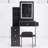 Jamie Cabinet Vanity Table with Padded Stool-2087692801