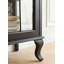 Présentoir 45,08 "en bois massif noir standard et armoires en porcelaine