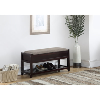 Banc avec rangement pour chaussures, espresso
