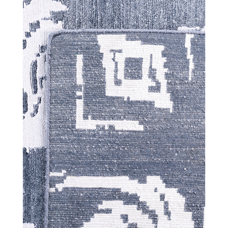Overdyed One-of-a-Kind Rectangle 9'1" X 12'3" Hand Knotted Area Rug