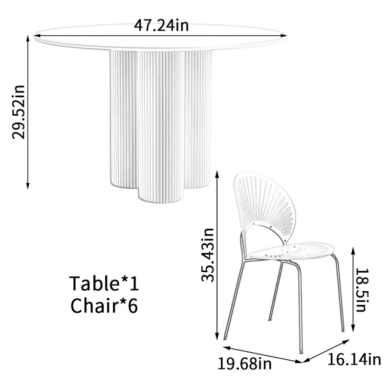 Ensemble de table ronde Simple