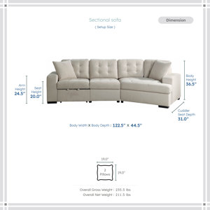 Latitude Run® Matar 2 - Piece Upholstered Sectional | Wayfair