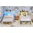 Metal Bed Frame  with LED Light and Charging Station, Storage Headboard, No Box Spring Needed-423302552-423302555