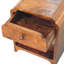 Mini table de chevet Newton avec tiroir et tablette ouverte, brun Newton-140945736
