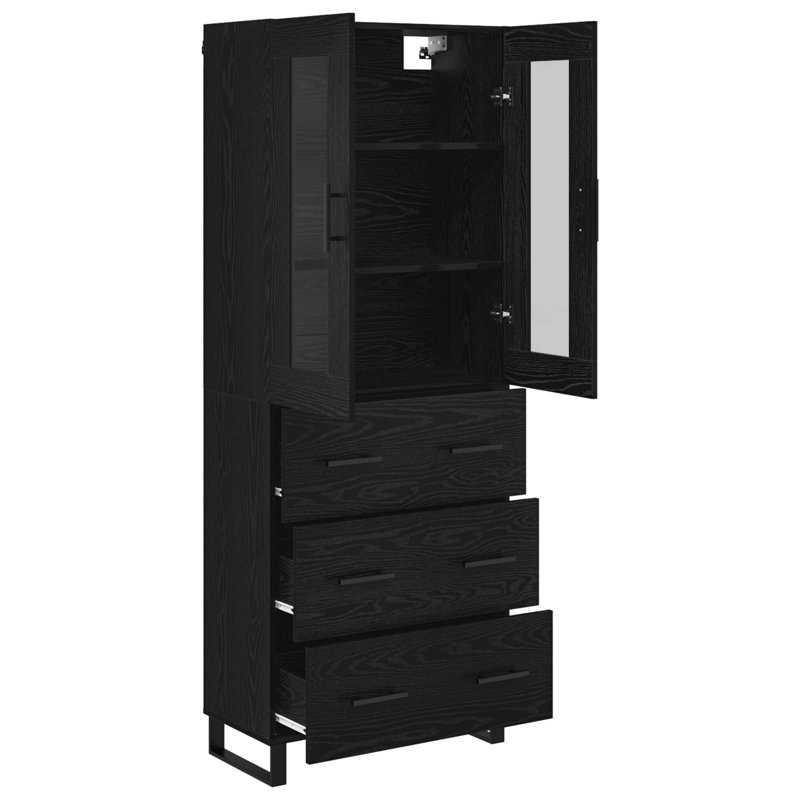 69.5cm Sideboard, Black Oak