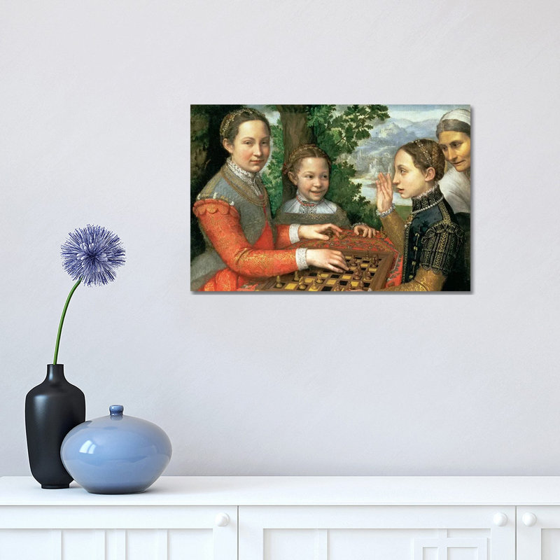 Game Of Chess, 1555 by Sofonisba Anguissola - Wrapped Canvas Painting, 30.48cm H x 45.72cm W  x 1.91cm D