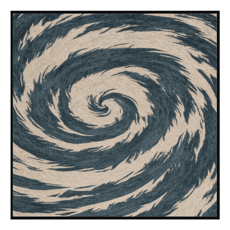 Tapis gris lavable à la machine, Carré 5 pi