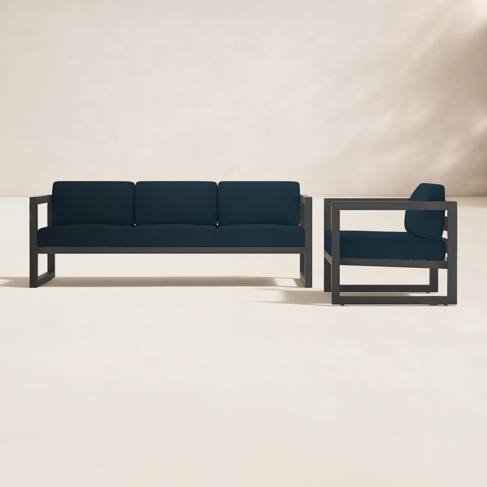 Smith 4-Person Patio Seating Group, Spectrum Indigo, Slate