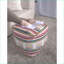 Coussin de sol avec repose-pieds imprimé péruvien 16 x 16 x 16, blanc neige rose multicolore | Multicolore | Tissu