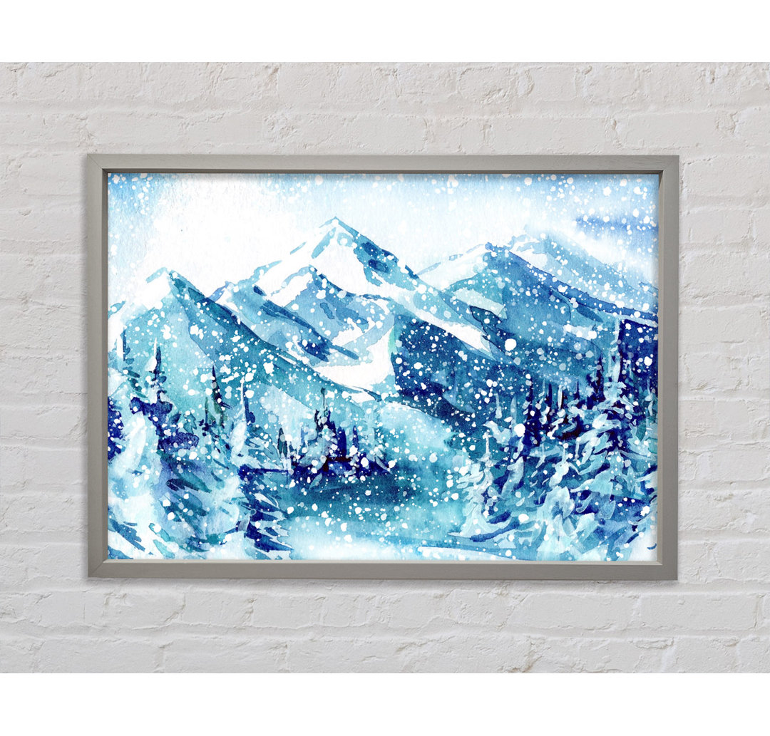 Gerahmtes Leinwandbild Snowy Mountains Bliss