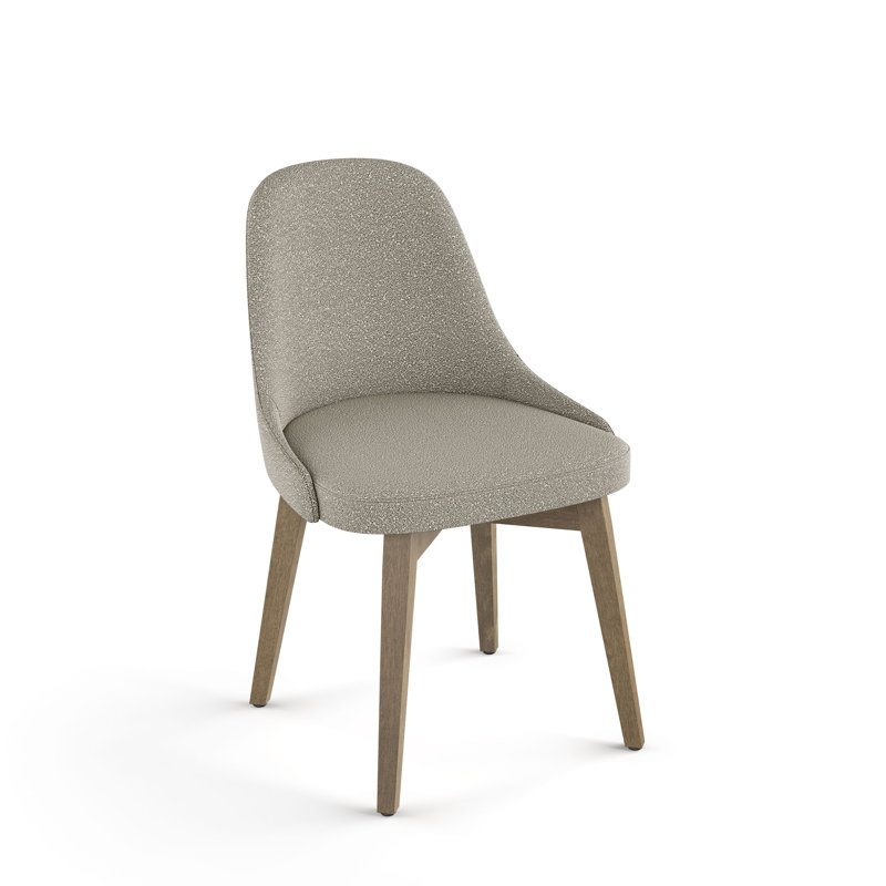 Chaise de salle à manger Correlle Studio Rainelle avec pieds en bois massif, Gris