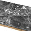 Coffee Table Criss Cross Brushed Brass Finish - Gray Marble