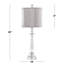 Ensemble de lampes de table en cristal transparent 25,5 po Rodrige-953533022