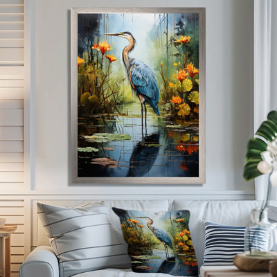 Décoration murale Lason Heron Silent Waters Pointillism I - Heron
