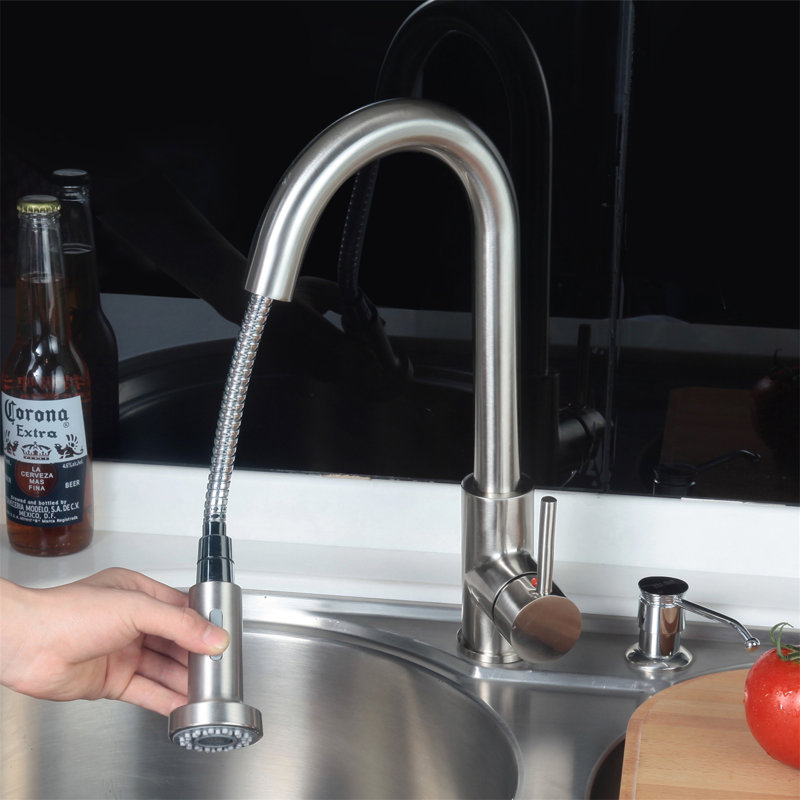 TONWIN Kitchen Faucet, Brush nickel