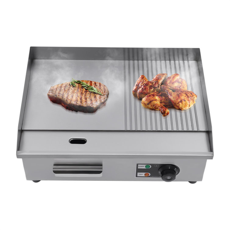 Electric Non Stick Grill Griddle Flat Top Indoor Countertop