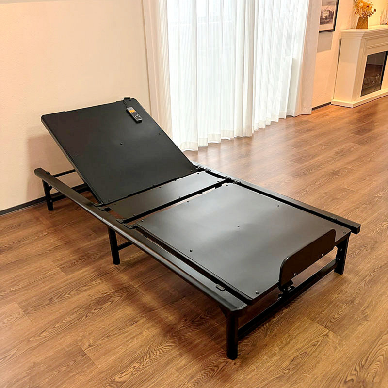 Structure de lit réglable taille simple TG avec 2 moteurs, inclinaison indépendante de la tête et des pieds, zéro gravité, préréglages de télé et d'inclinaison de la tête