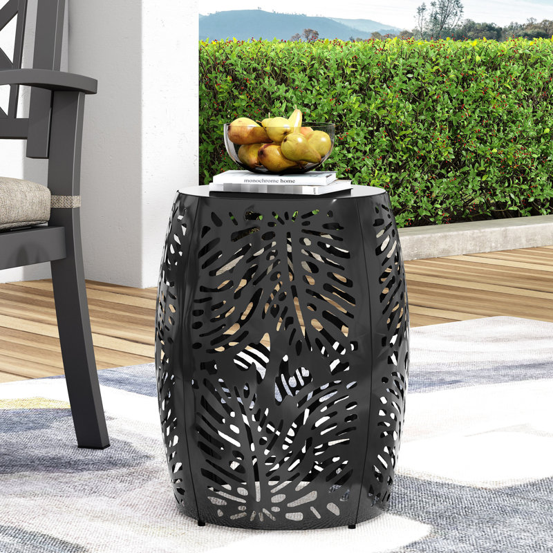 Table d'appoint Elegant Iron Cut, Noir
