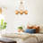 Boho 6-Light Dimmable Hand-Woven Rope Wagon Wheel Chandelier