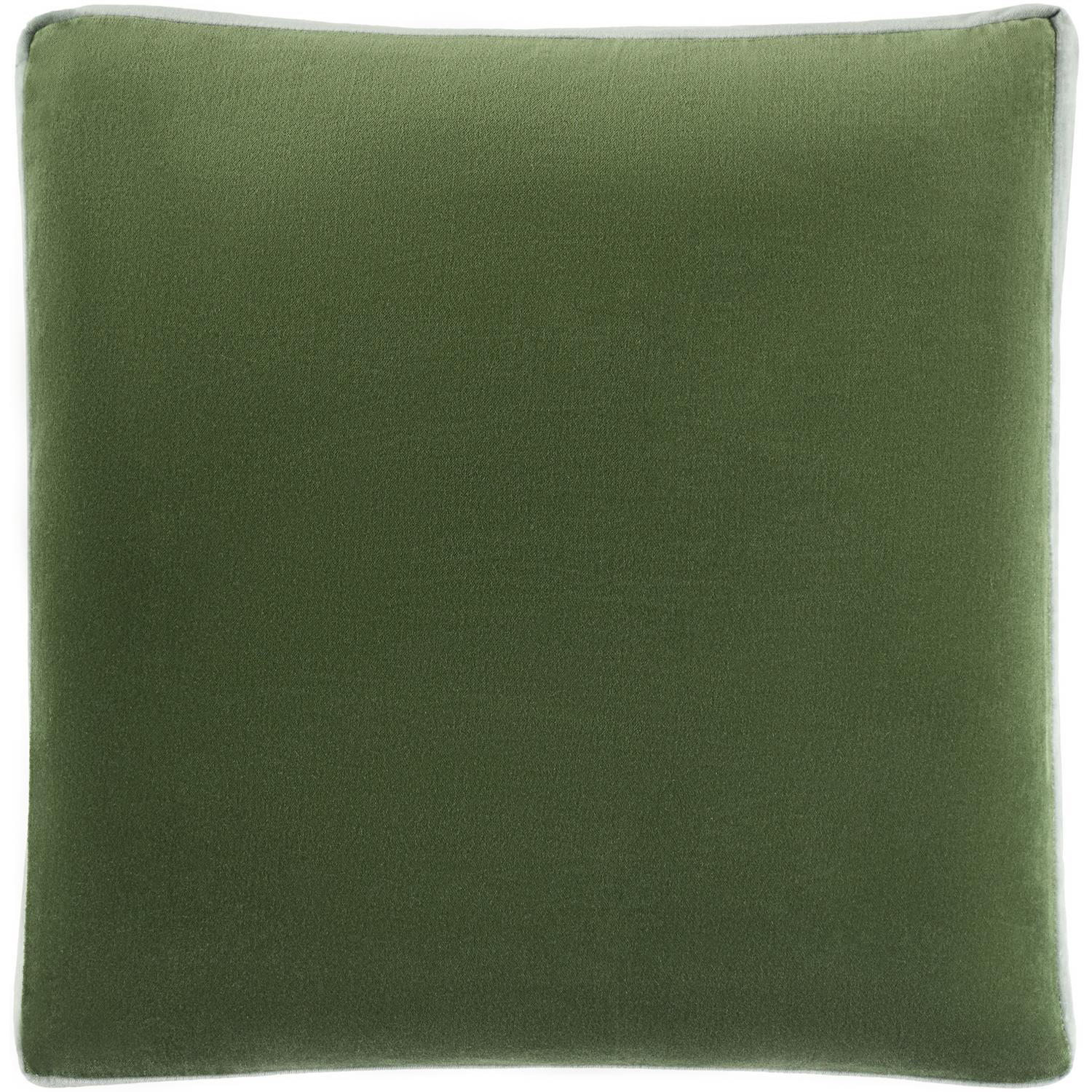  Nicholas Cotton Throw Pillow, 18" x 18", Down, Green/Teal