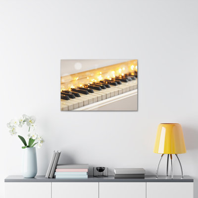 Light up Piano Keys Music Lover's Delight Piano Keyboard Canvas Wall Art