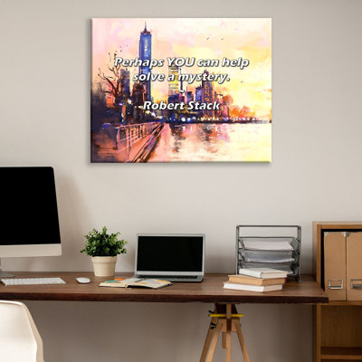 Citation artistique «Peut-être que VOUS pouvez aider à résoudre un mystère». Toile tendue par Robert Stack Gallery