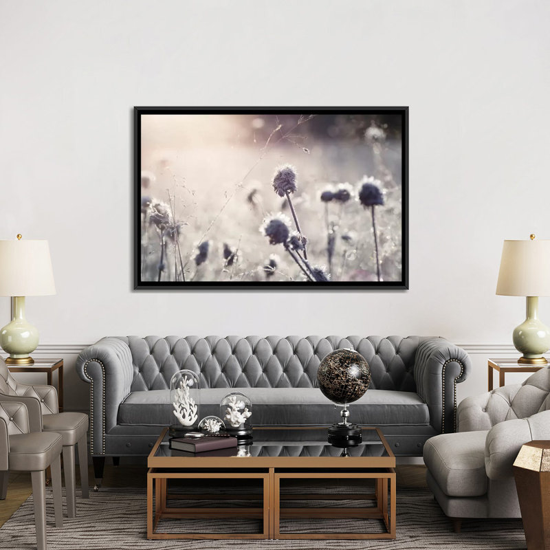 « frost i », impression sur toile, H 40 po x l 60 po x P 1,5 po, Toile encadrée noire