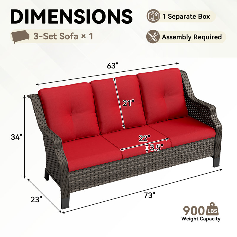 Berns 73 po de largeur, Rouge