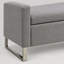 Banc rembourré avec repose-pieds, entrée 47 po et banc de bout avec base en métal pour le salon