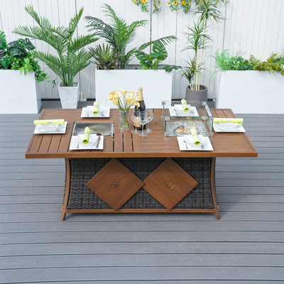 Dominique Aluminum Propane Outdoors Fire Pit Table