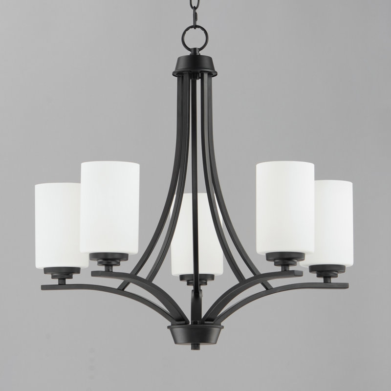 Lustre à 5 lumières Deven, Noir