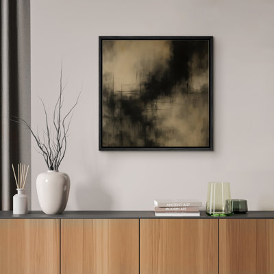 Reproduction d'art encadrée sur toile pour décor moderne neutre
