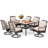 Leonard 6 - Person Patio Dining Set with Rectangular Table