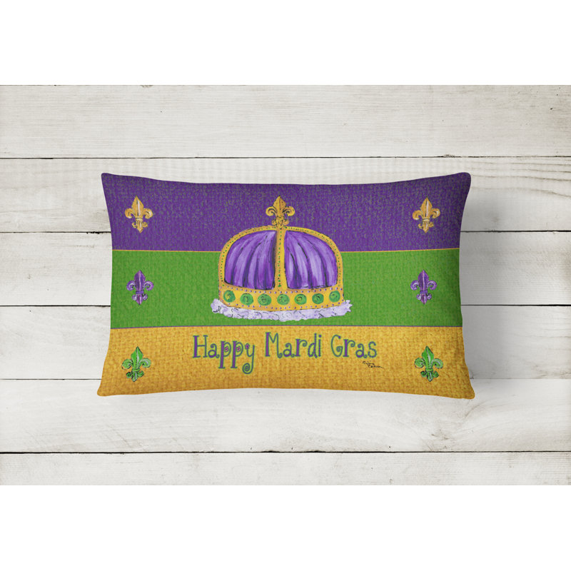 Mardi Gras Indoor/Outdoor Throw Pillow