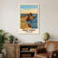 Neist Point, Scotland - Isle Of Skye Travel Poster | Romantic Lighthouse And Cliffs Print. Giclee Print On Wrapped Canvas. Wall Art, Home Decor - Natural Landmarks, Scotland - Wrapped Canvas Print-83910285