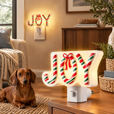 Un motif de nœud papillon de Noël donne à cette veilleuse murale d'intérieur une allure festive ; elle est alimentée par une ampoule DEL C7 de 120 V 60 Hz pour la maison, le bureau, la chambre ou la salle de bain, à offrir ou à décorer.