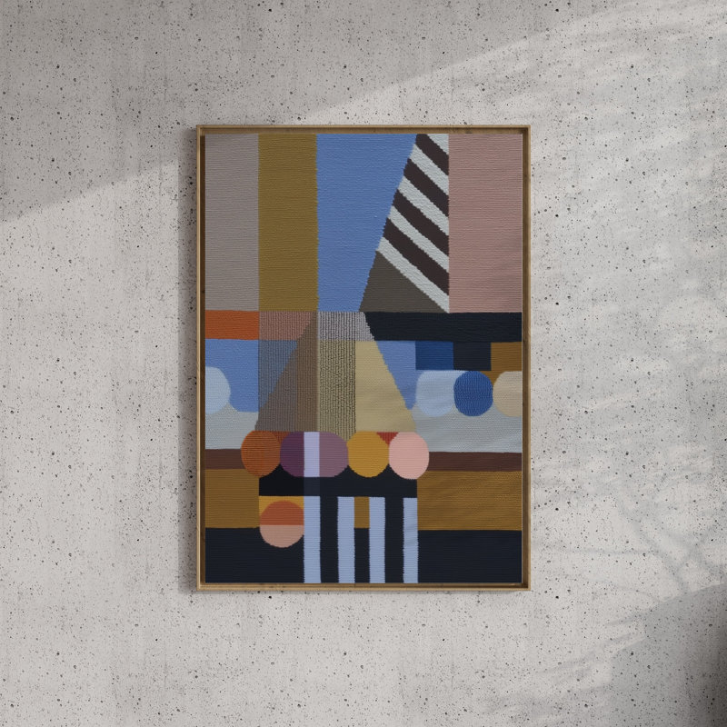 Woven Perspectives No. 05: impression géométrique abstraite, 18x24 in, Black