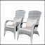 Chaise de patio avec coussins (coussin gris)