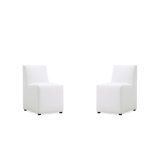 Dirk 19.69'' H Faux Leather Upholstered Parsons Chair